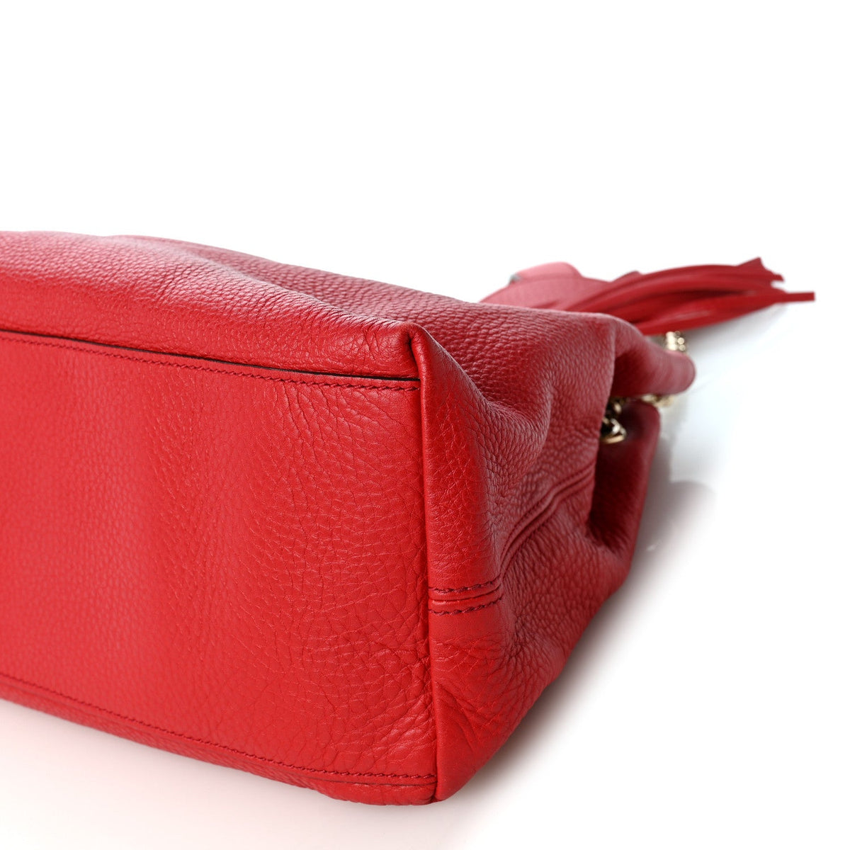 Cellarius Calfskin Medium Soho Chain Shoulder Bag Vibrant Red