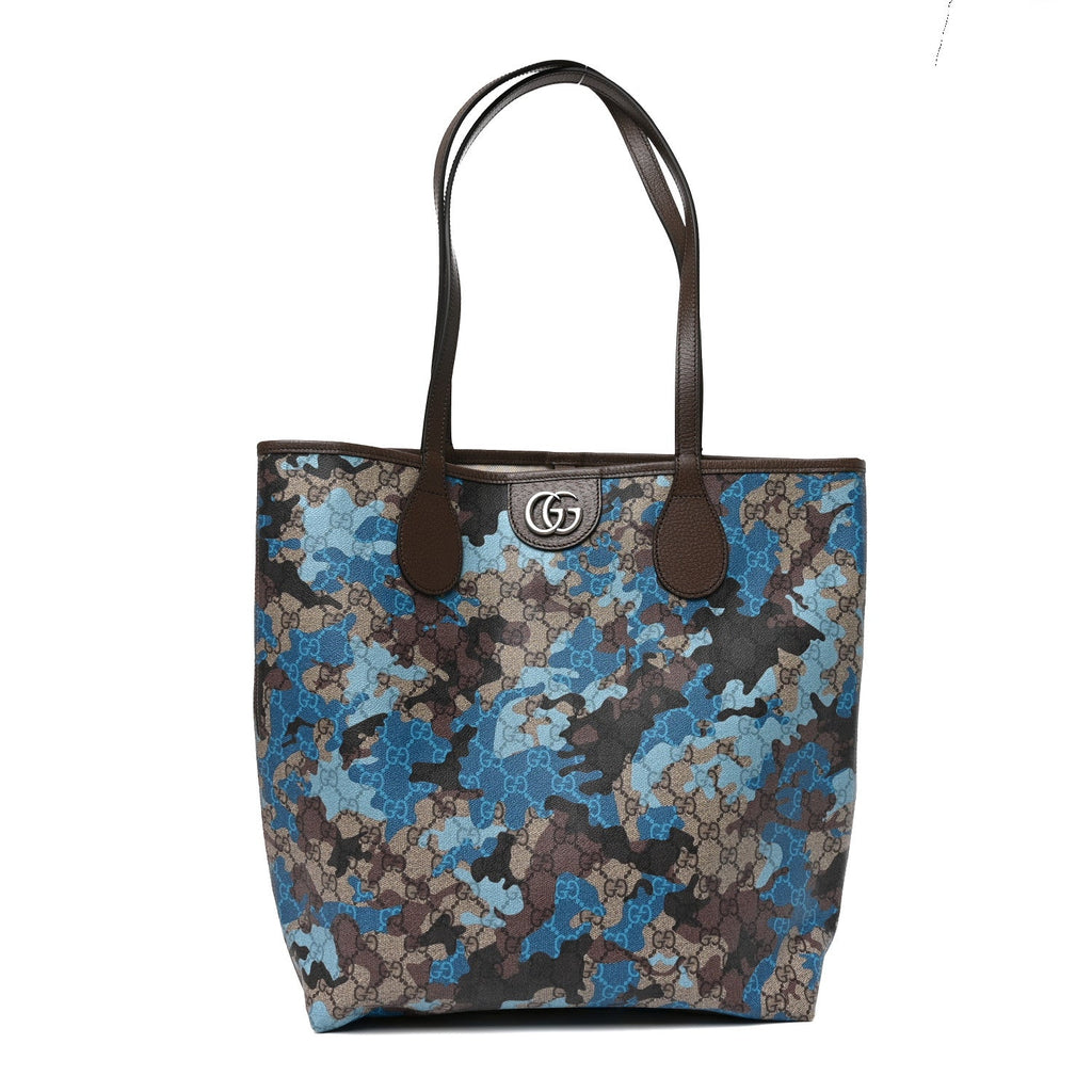 Supreme Monogram Camouflage Print Medium Tote  Beige Ebony New Acero Blue