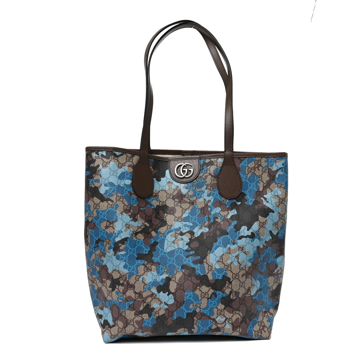 Supreme Monogram Camouflage Print Medium Tote  Beige Ebony New Acero Blue