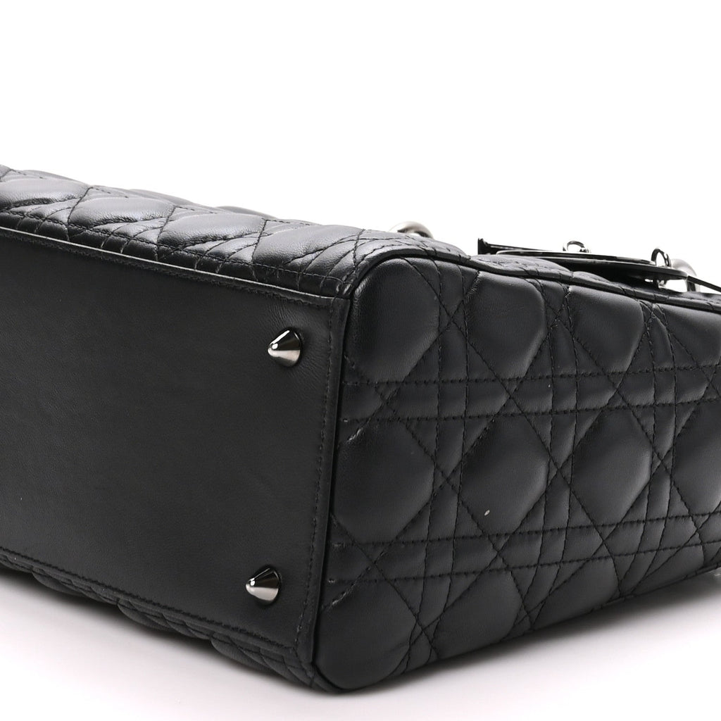Lambskin Cannage Medium Lady Dior Black
