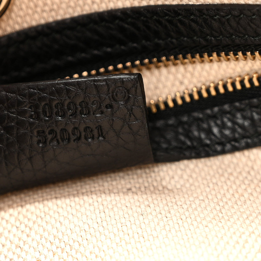 Pebbled Calfskin Medium Soho Chain Shoulder Bag Black