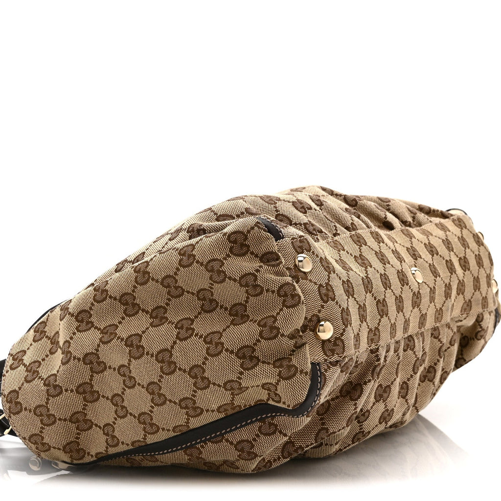 Monogram D Gold Tote Dark Brown