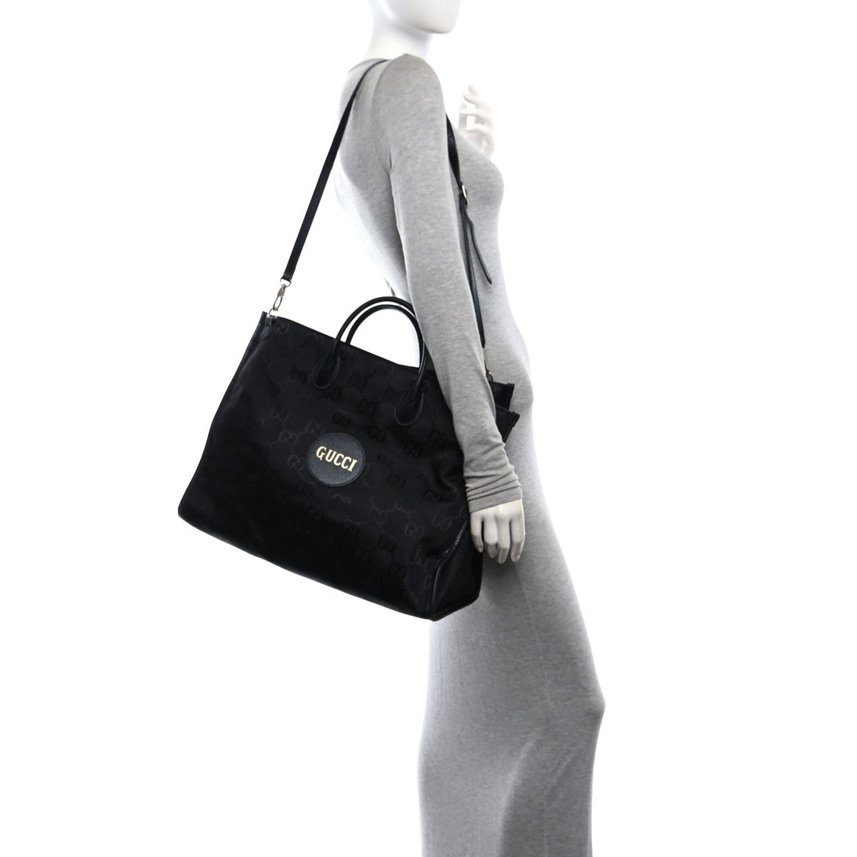Econyl Nylon Monogram Large Off The Grid Tote Bag Black