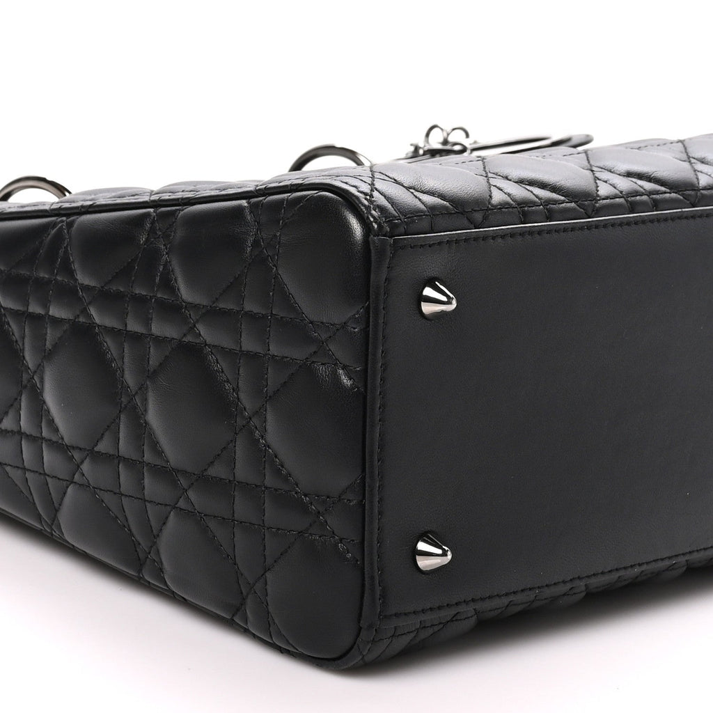 Lambskin Cannage Medium Lady Dior Black