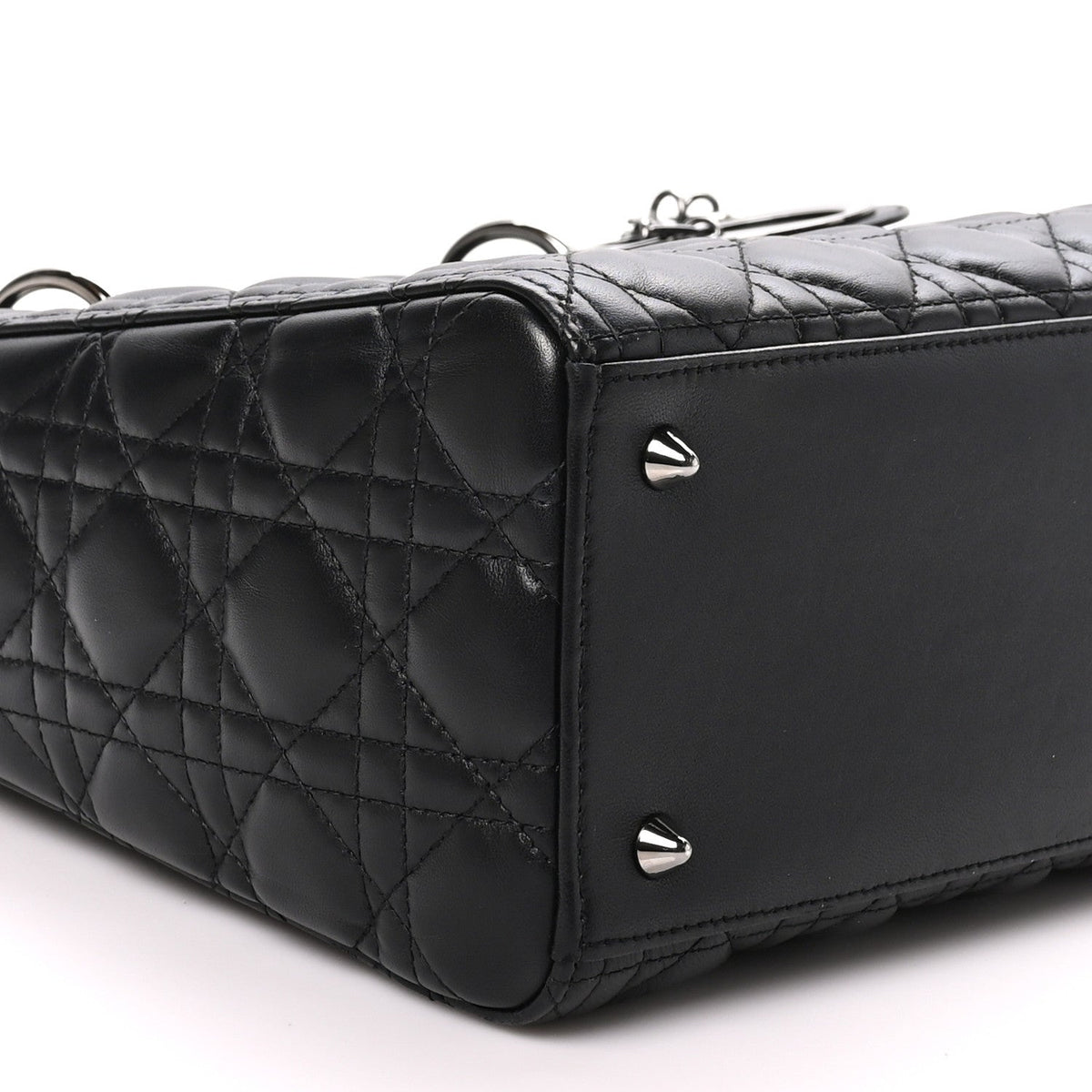 Lambskin Cannage Medium Lady Dior Black