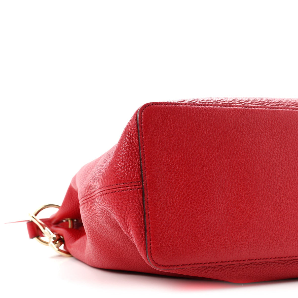 Pebbled Calfskin Large Soho Hobo Tabasco Red