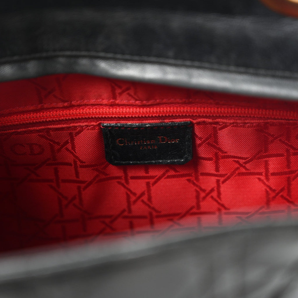Lambskin Cannage Large Lady Dior Black