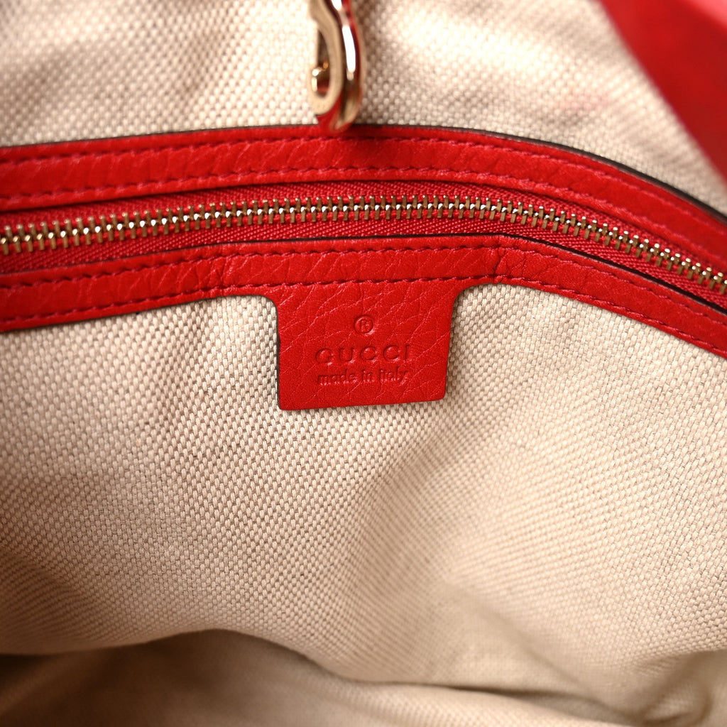 Cellarius Calfskin Medium Soho Chain Shoulder Bag Vibrant Red