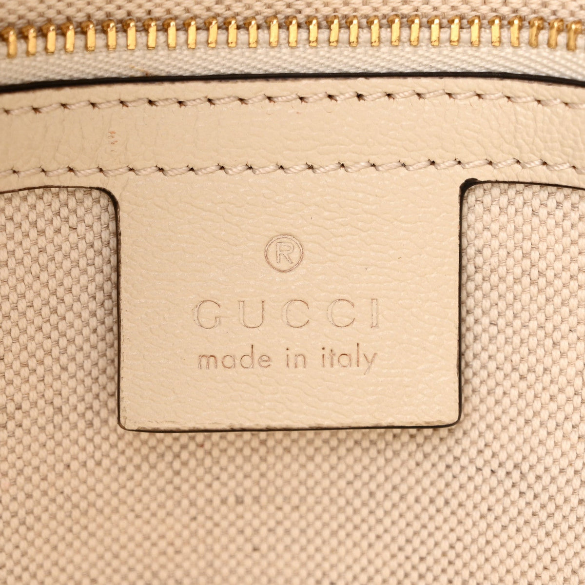 Monogram Calfskin Medium Horsebit 1955 Tote Bag Beige Mystic White