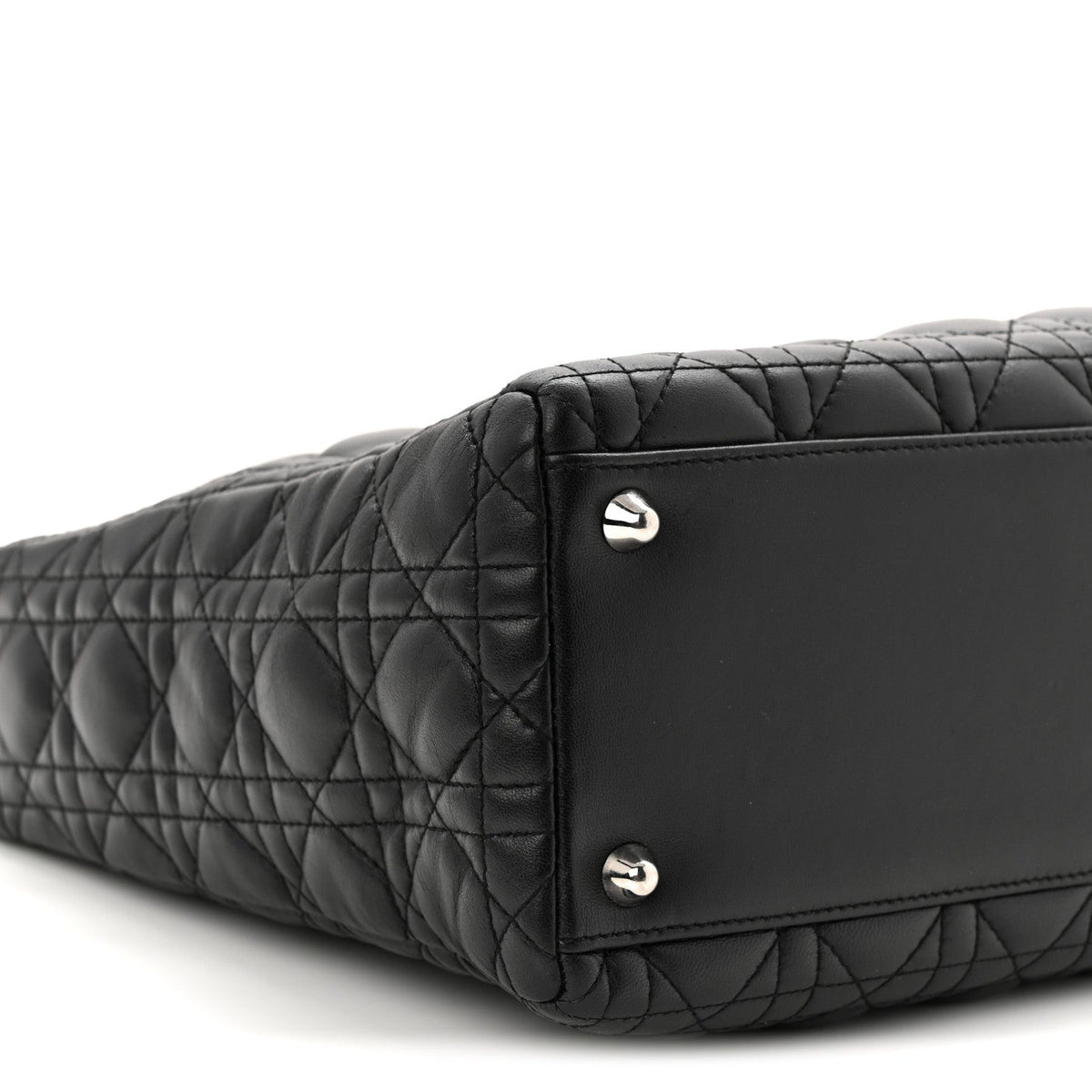 Lambskin Cannage Large Lady Dior Black