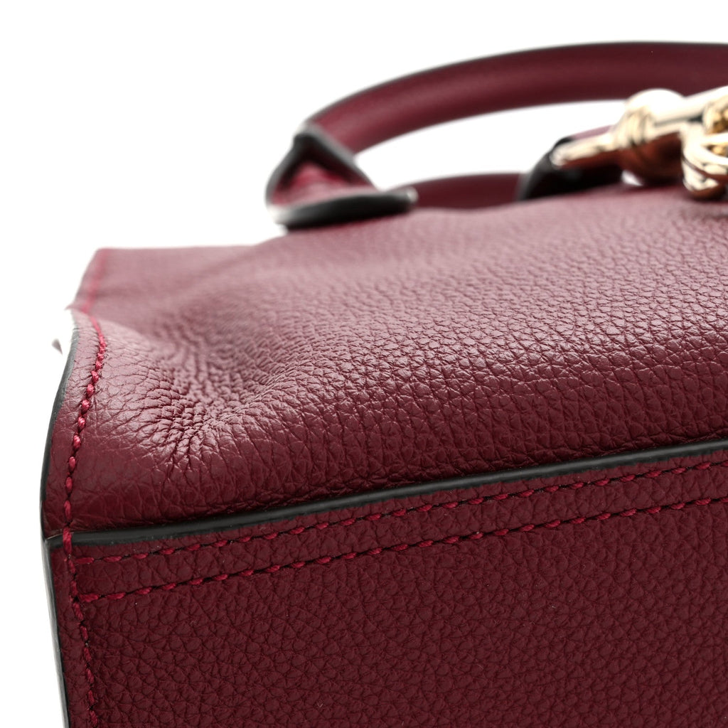 Pebbled Calfskin Small Jackie Tote Ancora Red