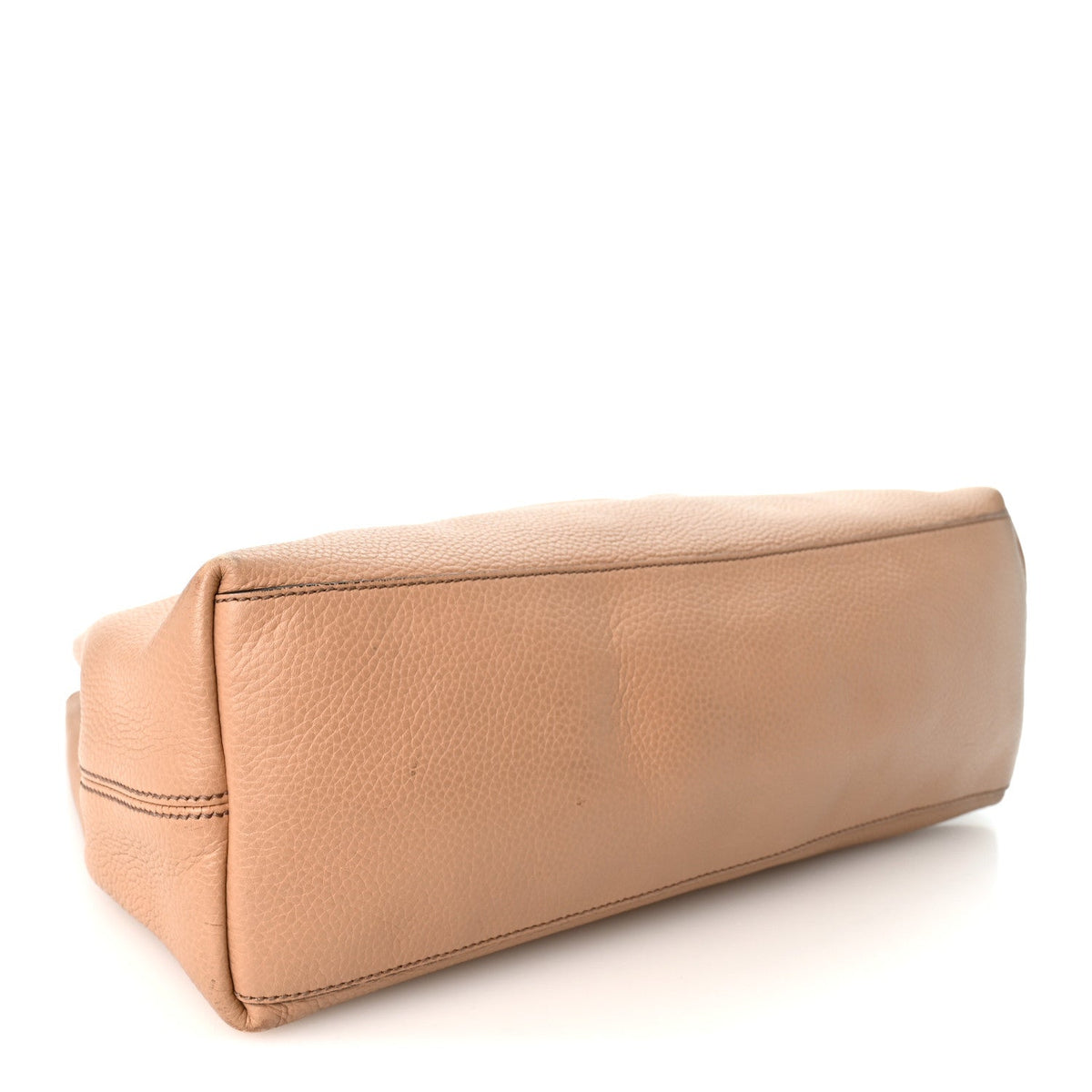 Pebbled Calfskin Medium Soho Chain Shoulder Bag Camelia
