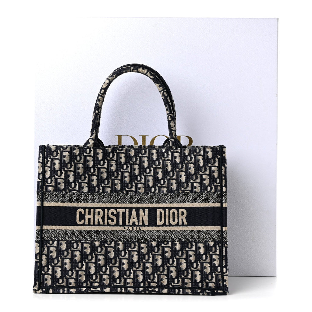 Oblique Medium Book Tote Blue Multicolor