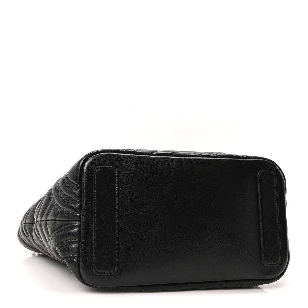Lambskin Matelasse Medium GG Betty Tote Bag Black