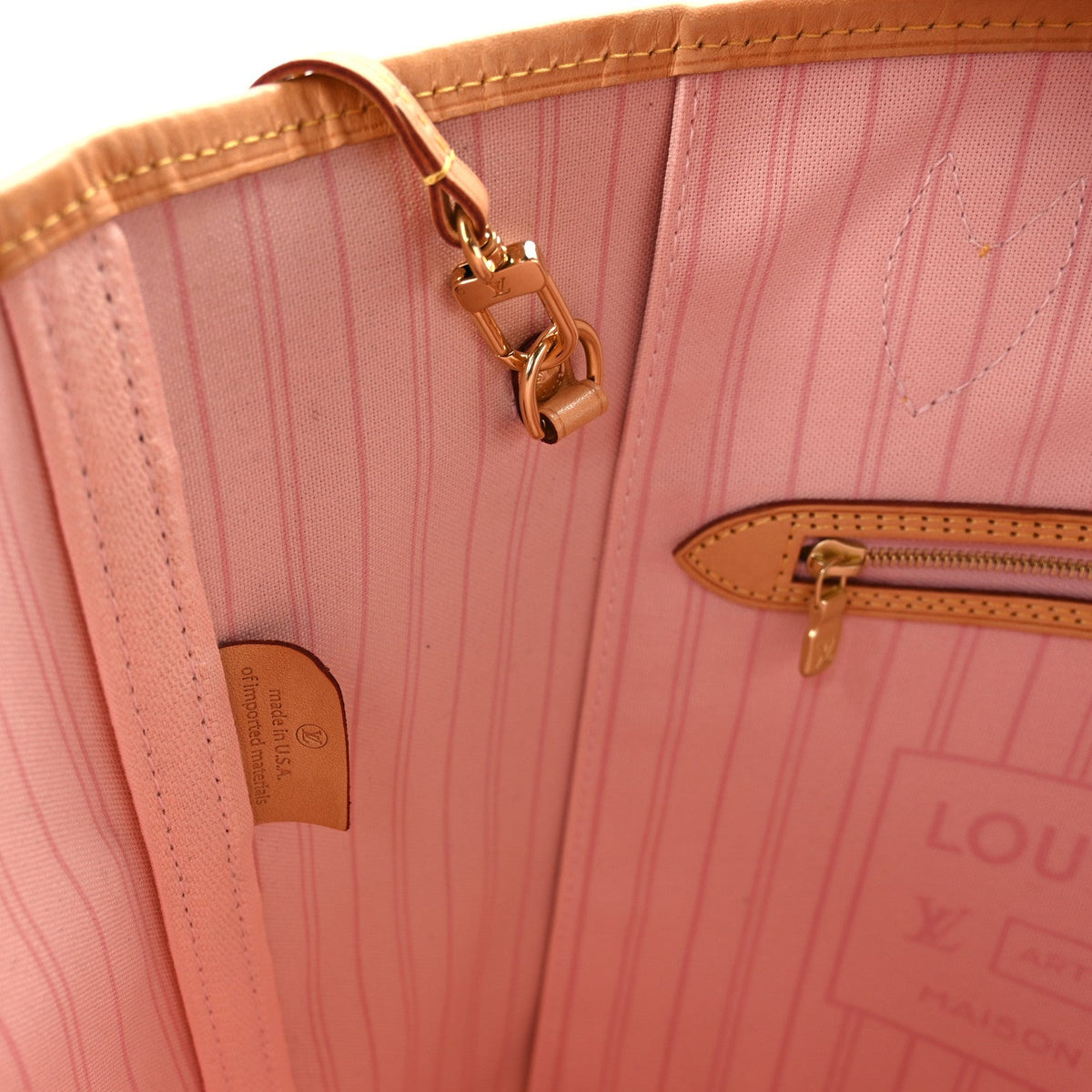 Damier Azur Neo Neverfull MM Rose Ballerine