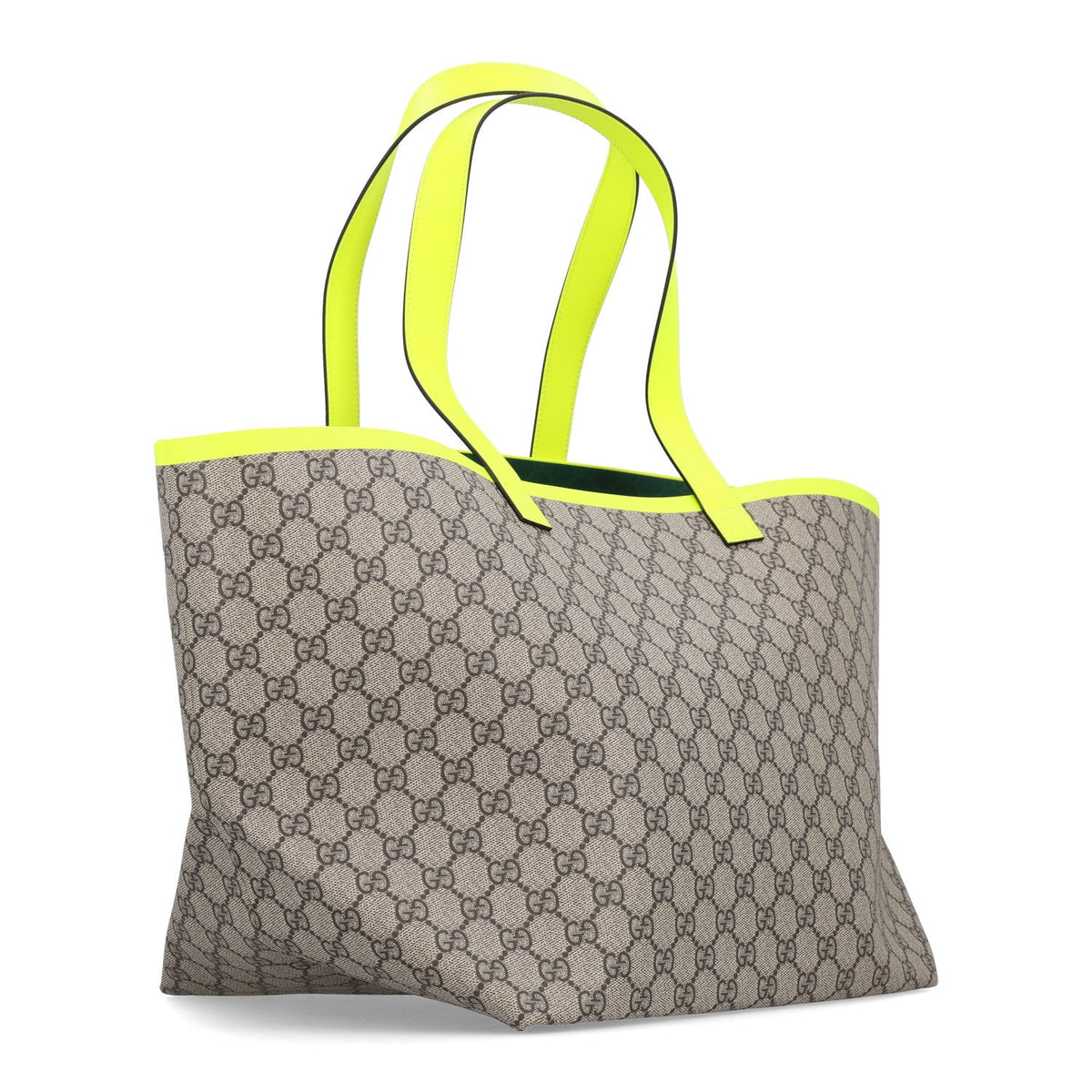 GG Supreme Monogram Totissima Shopping Tote Ebony Beige Yellow