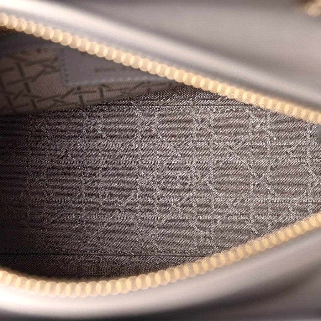 Lambskin Cannage Medium Lady Dior Grey