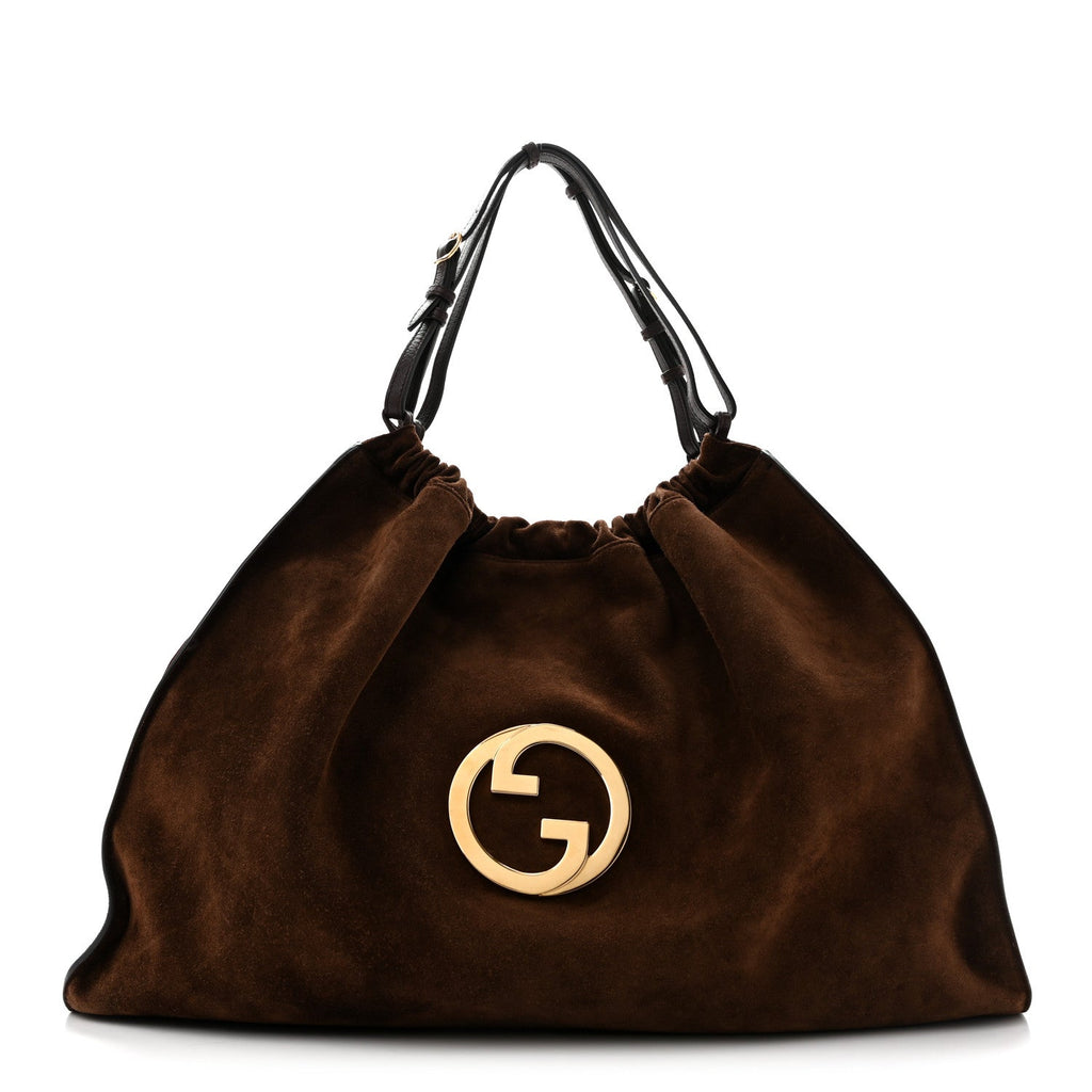 Suede Large Blondie Tote Brown