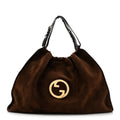 Suede Large Blondie Tote Brown