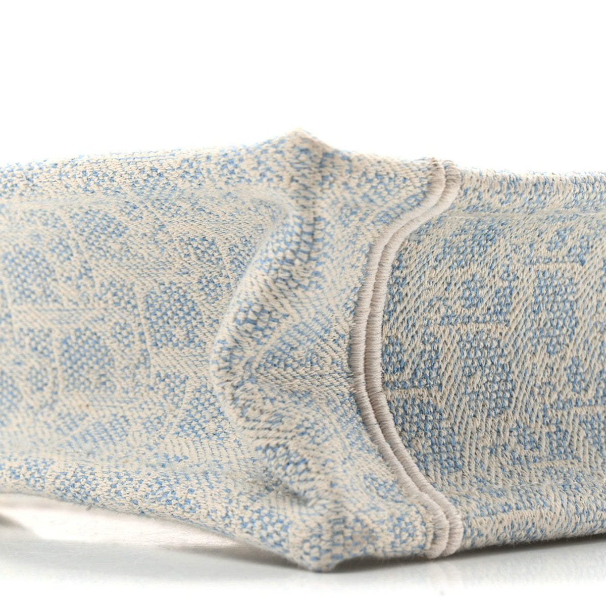 Washed Embroidery Oblique Lace Dior Medallion Mini Book Tote With Strap Celeste Blue Ecru