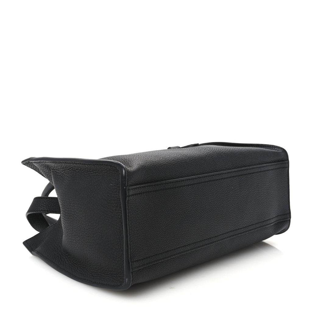Soft Calfskin Small Jackie Top Handle Bag Black