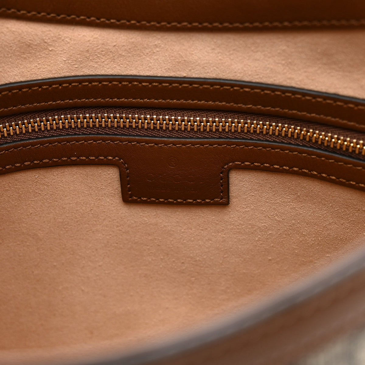GG Supreme Monogram Medium Padlock Shoulder Bag Beige Ebony Brown Sugar