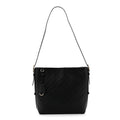 GG Calfskin Embossed Emblem Medium Shoulder Bag Black
