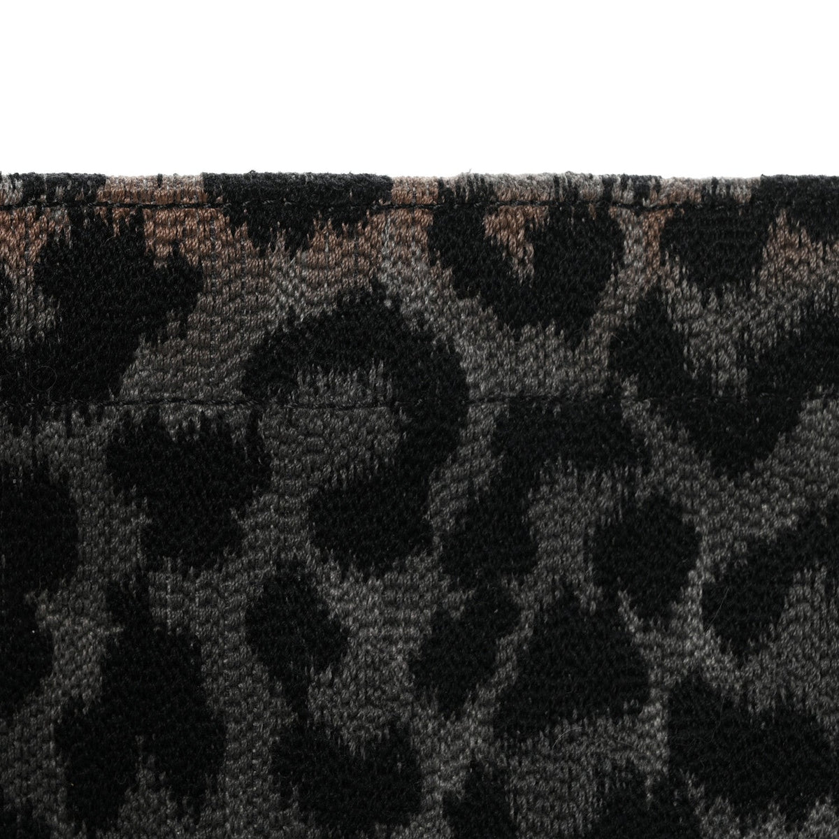 Canvas Mizza Embroidered Large Leopard Book Tote Grey