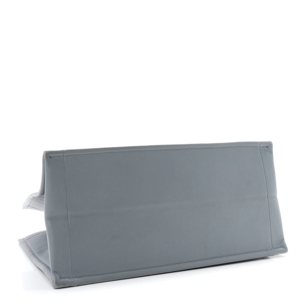 Calfskin Embossed Medium Book Tote Blue