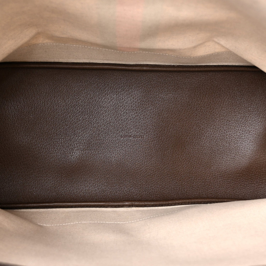 GG Supreme Monogram Textured Dollar Calfskin Web Large Ophidia Tote Beige Ebony New Acero