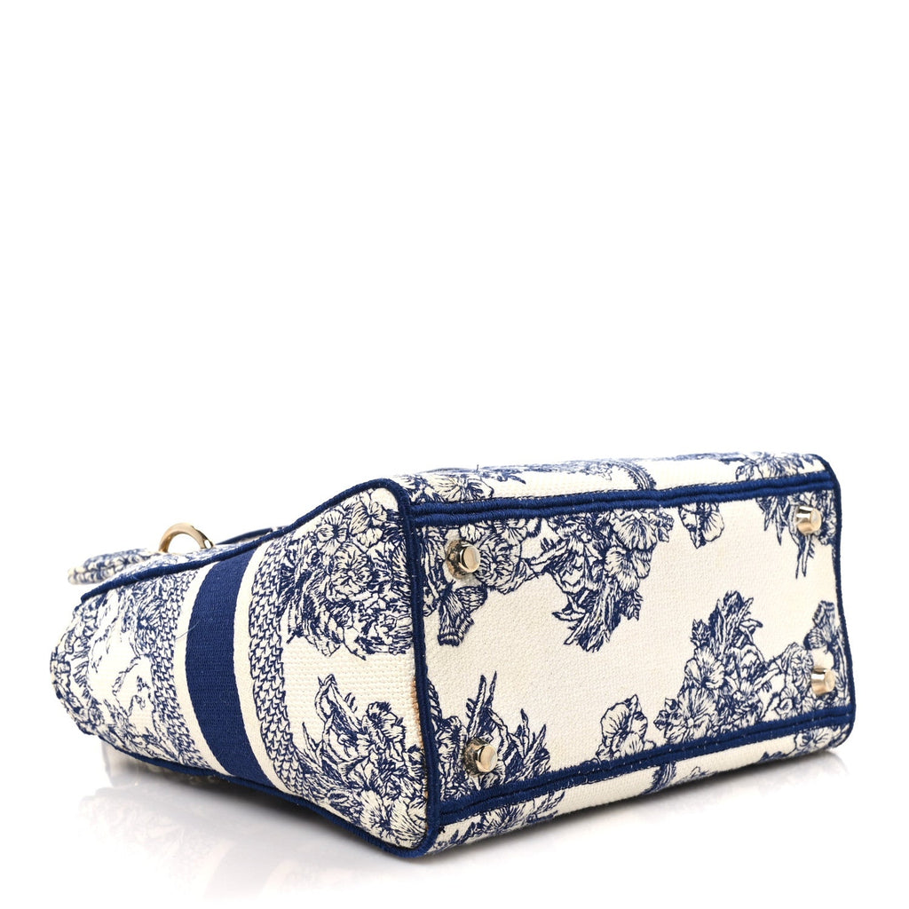 Canvas Reverse Embroidered Rêve d'Infini Medium Lady D-Lite Blue Multicolor