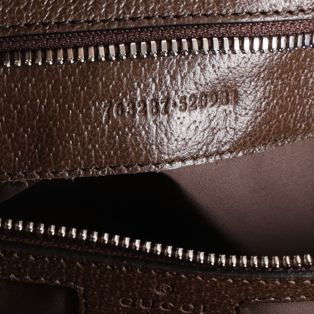 Tender GG Supreme Monogram Textured Dollar Calfskin Web Tote Beige Ebony New Acero
