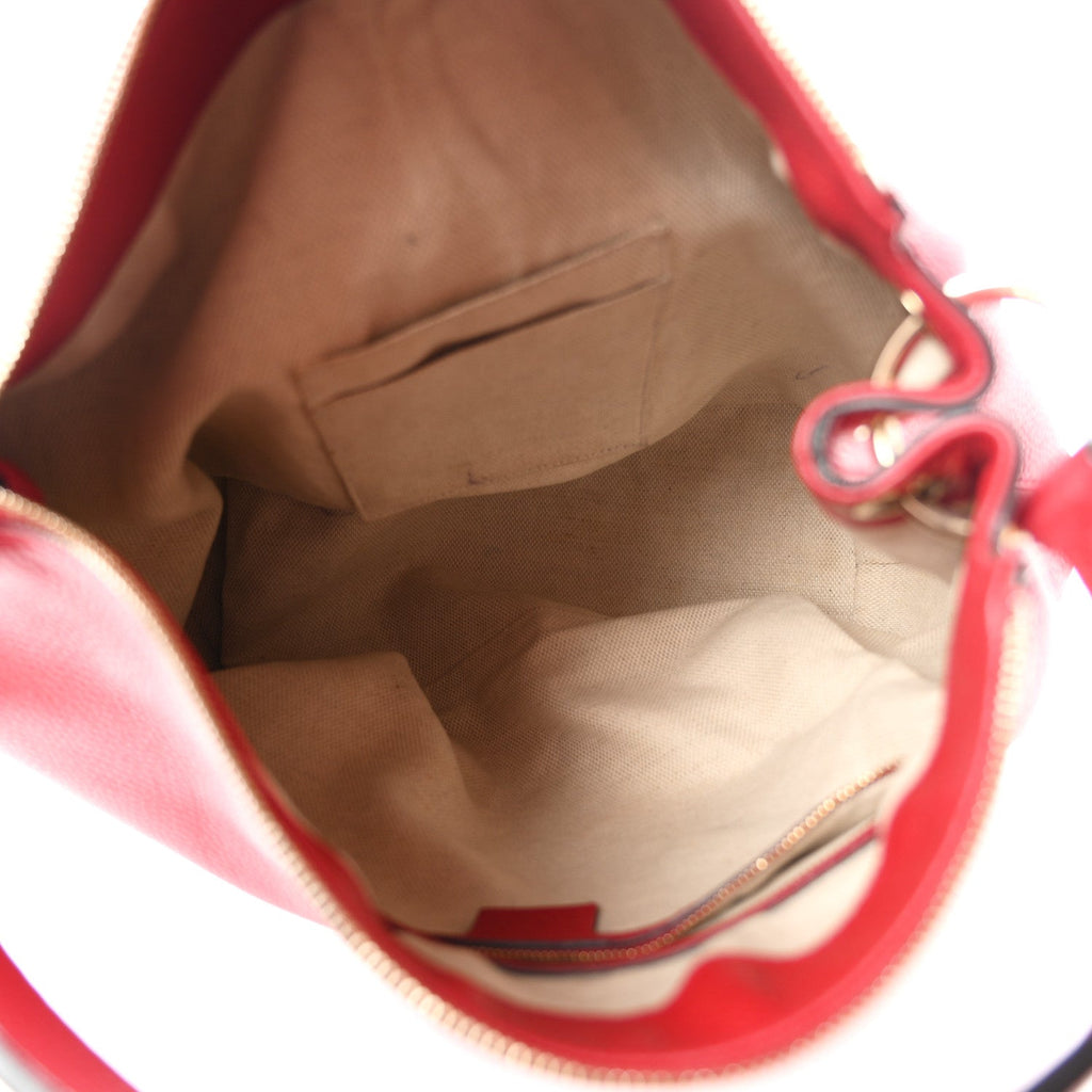 Pebbled Calfskin Large Soho Hobo Tabasco Red