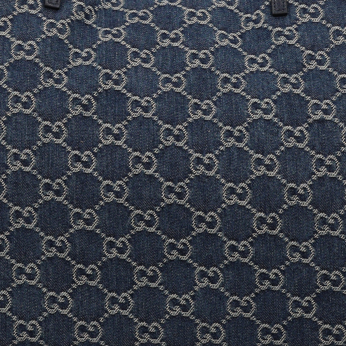 Jacquard Denim GG Monogram Large Tribeca Tote Dark Blue