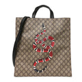 Soft GG Supreme Monogram Kingsnake Vertical Tote Black