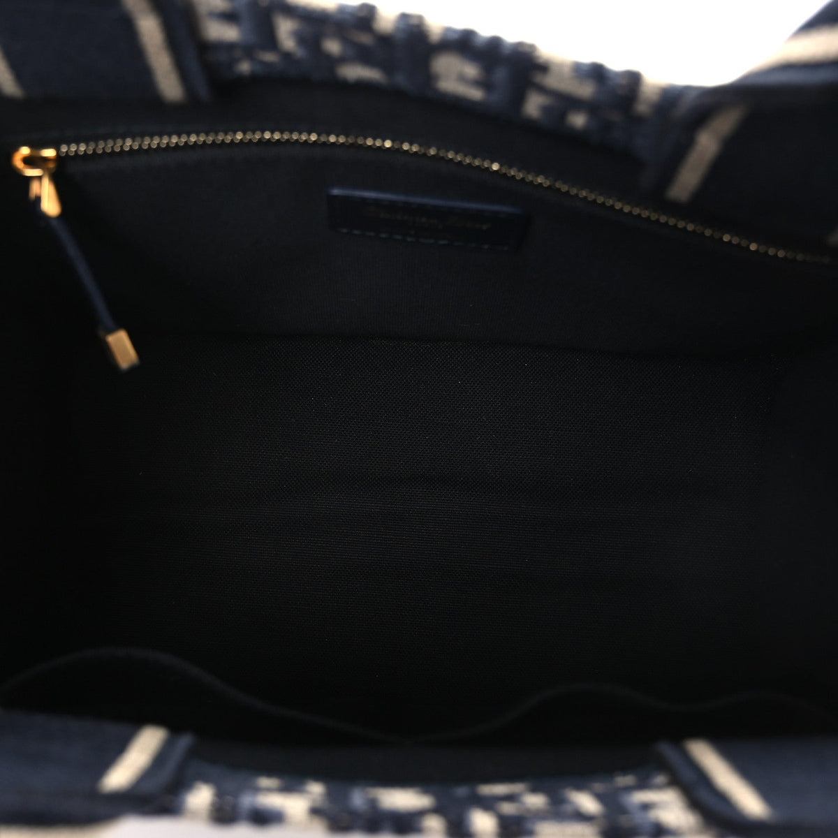 Oblique Calfskin Small Book Tote With Strap Blue Multicolor