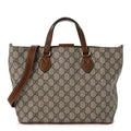 Soft GG Supreme Monogram Small Crossbody Tote Beige Cuir