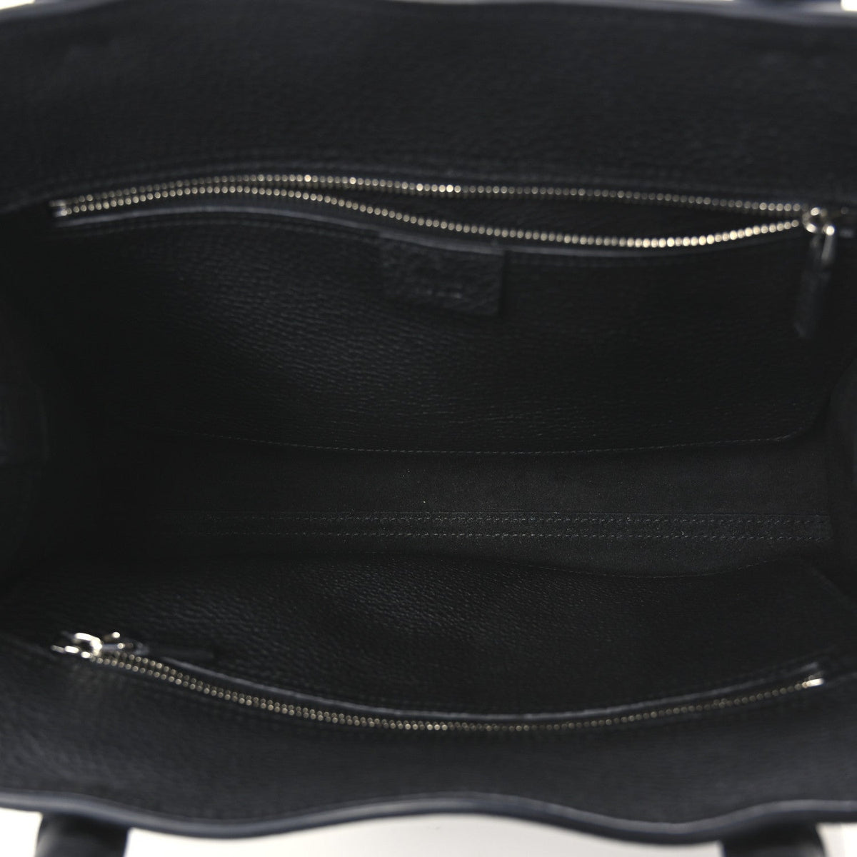 Soft Calfskin Small Jackie Top Handle Bag Black