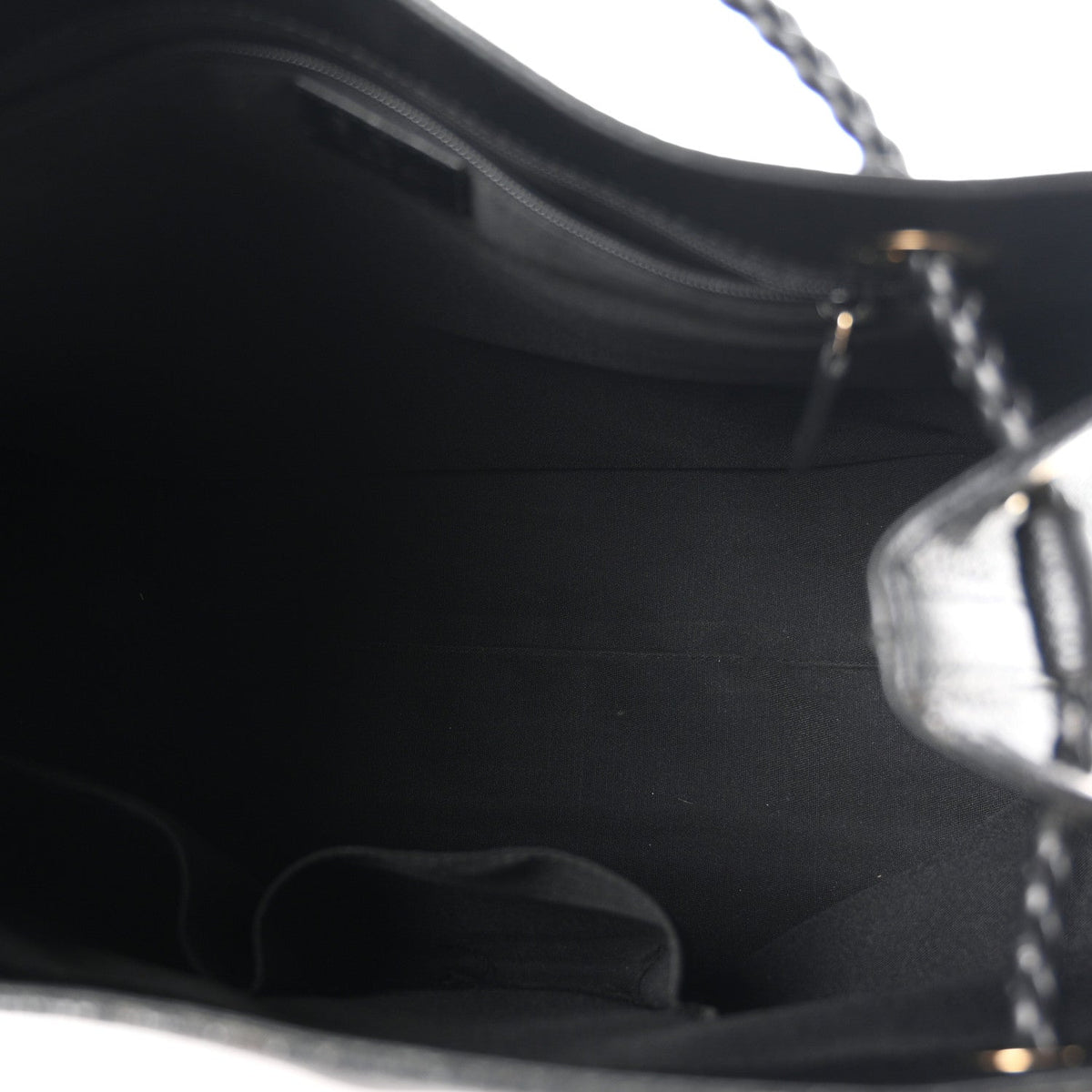 Calfskin Medium Braided Handle Gifford Tote Black