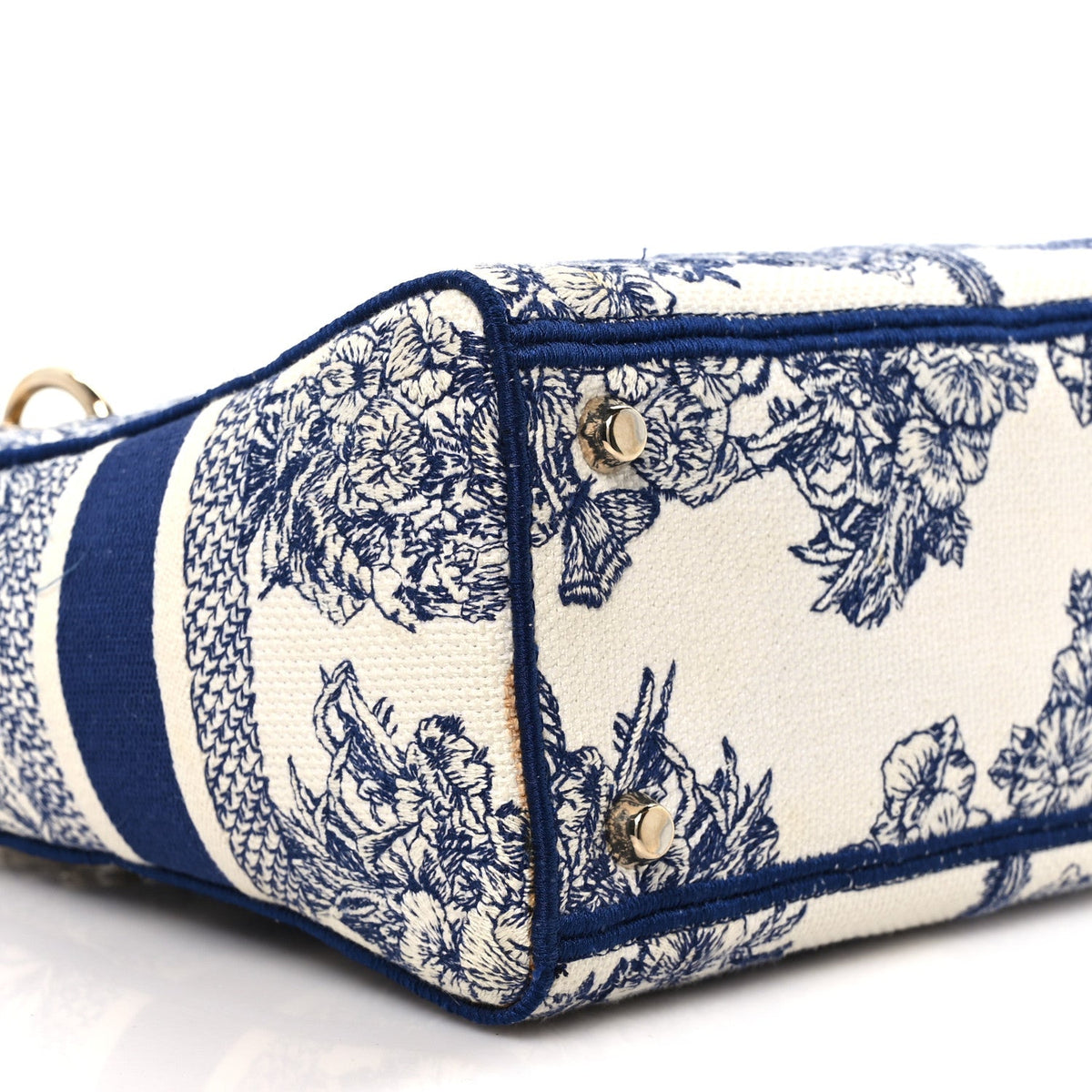 Canvas Reverse Embroidered Rêve d'Infini Medium Lady D-Lite Blue Multicolor