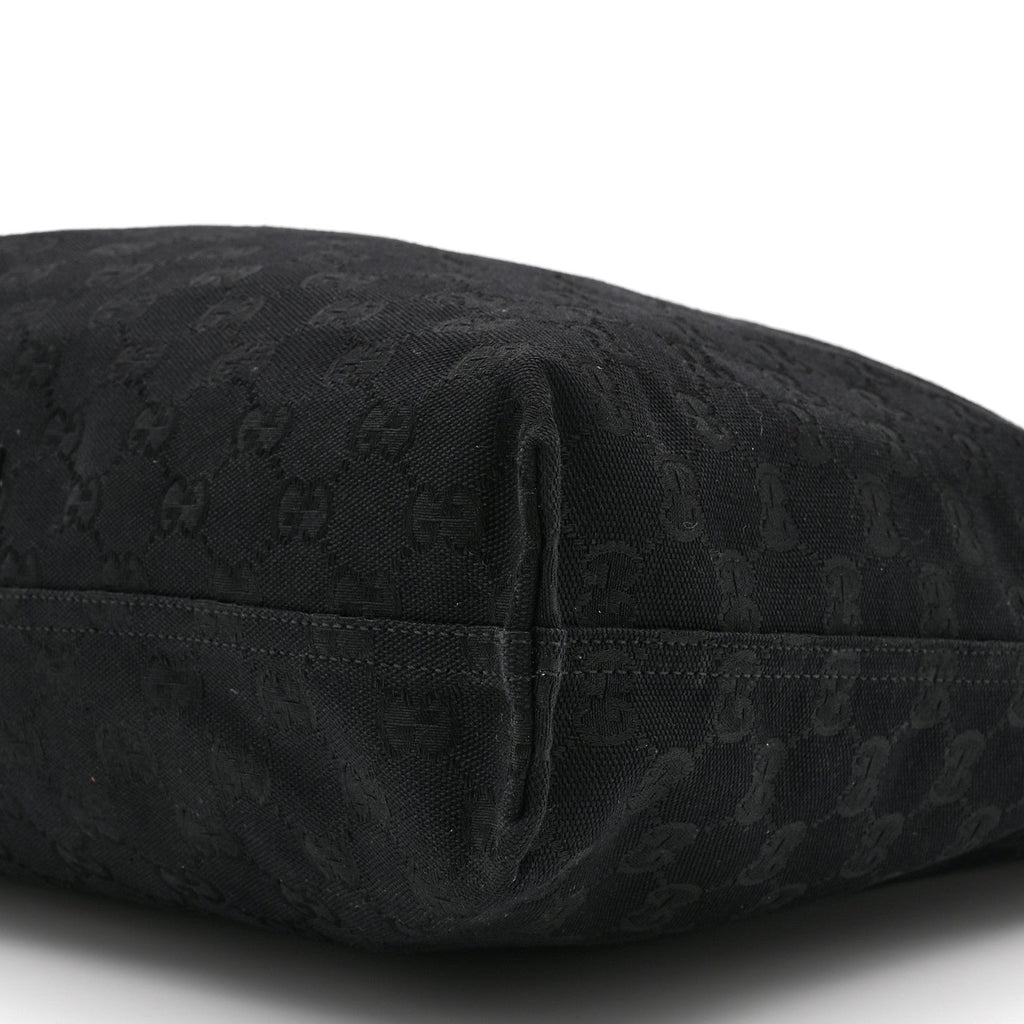 GG Monogram Bamboo Reversible Tote Black