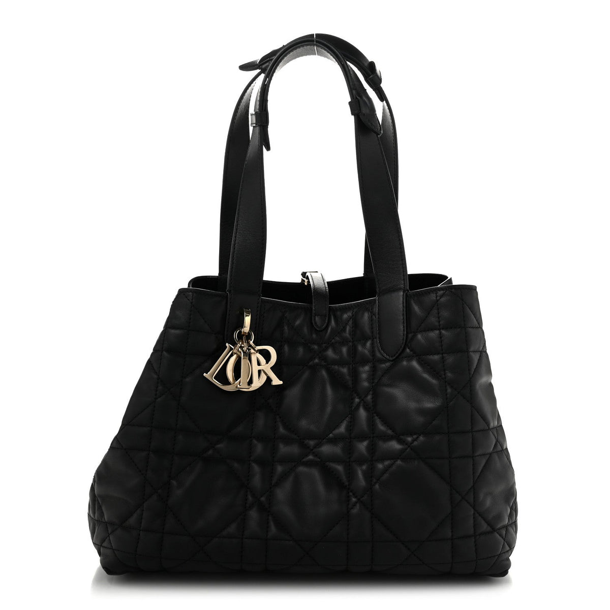Calfskin Macrocannage Medium Toujours Black