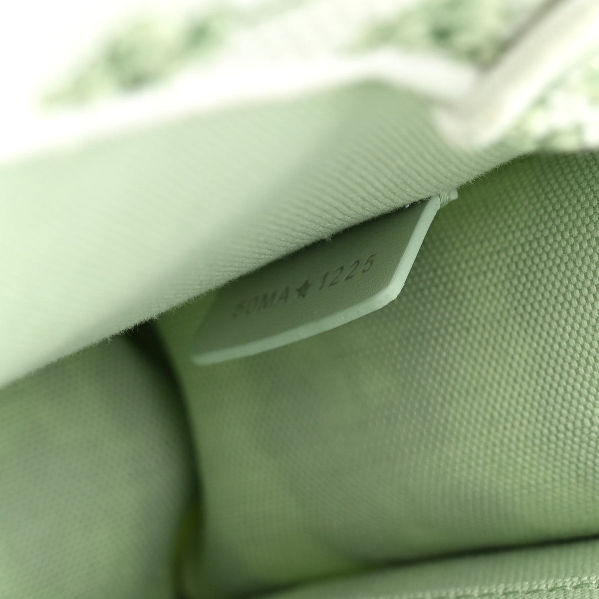 Cotton Toile De Jouy Clover Embroidered Dior Medaillon Mini Book Tote With Strap Verde Multicolor