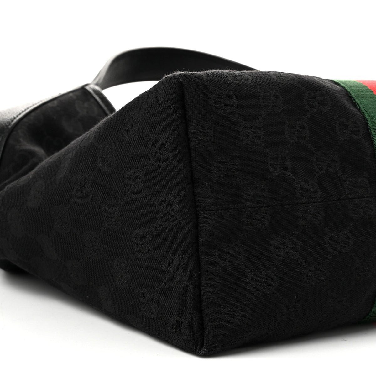 Denim GG Monogram Web Small Giglio Tote Black