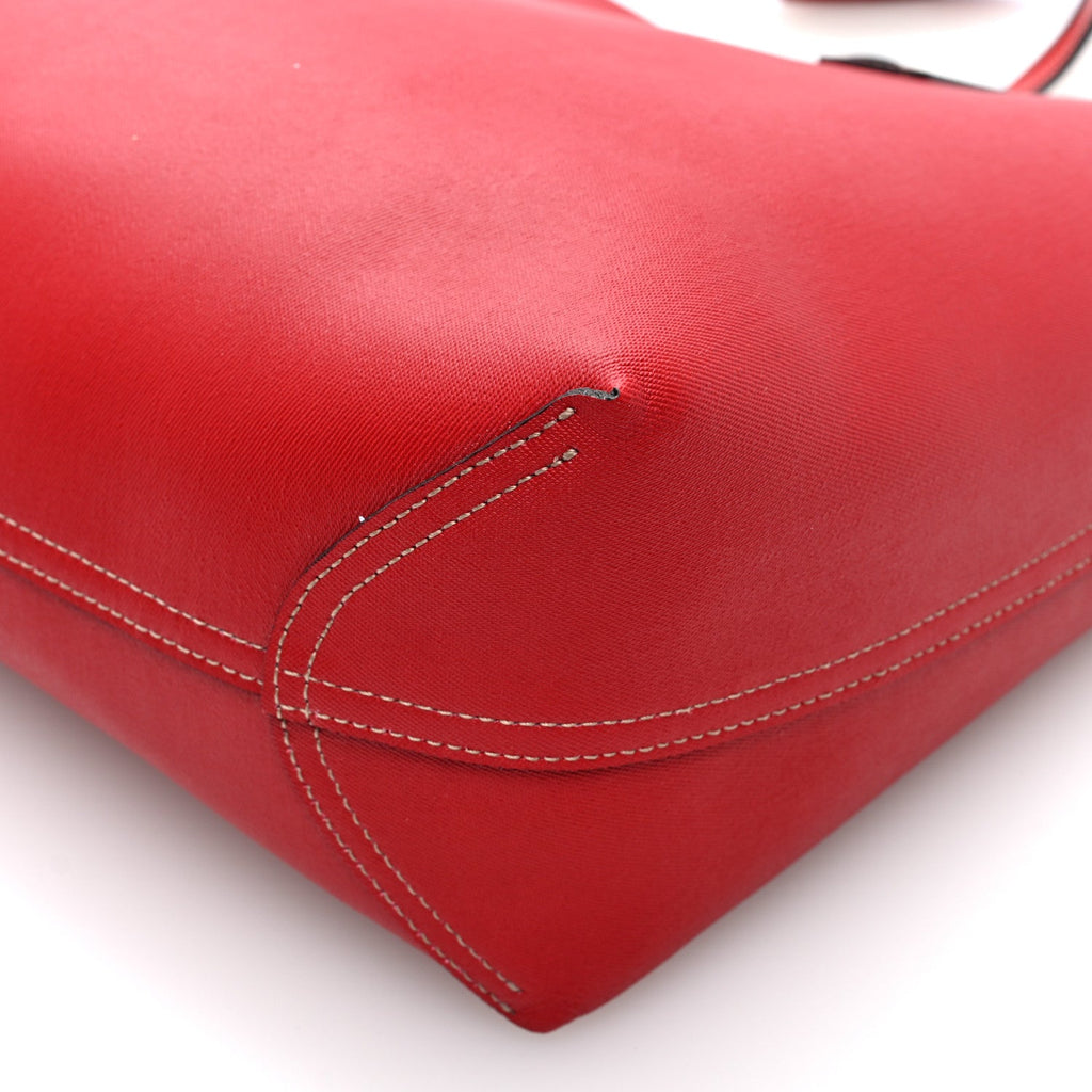 GG Supreme Monogram Medium Reversible Tote Beige Red