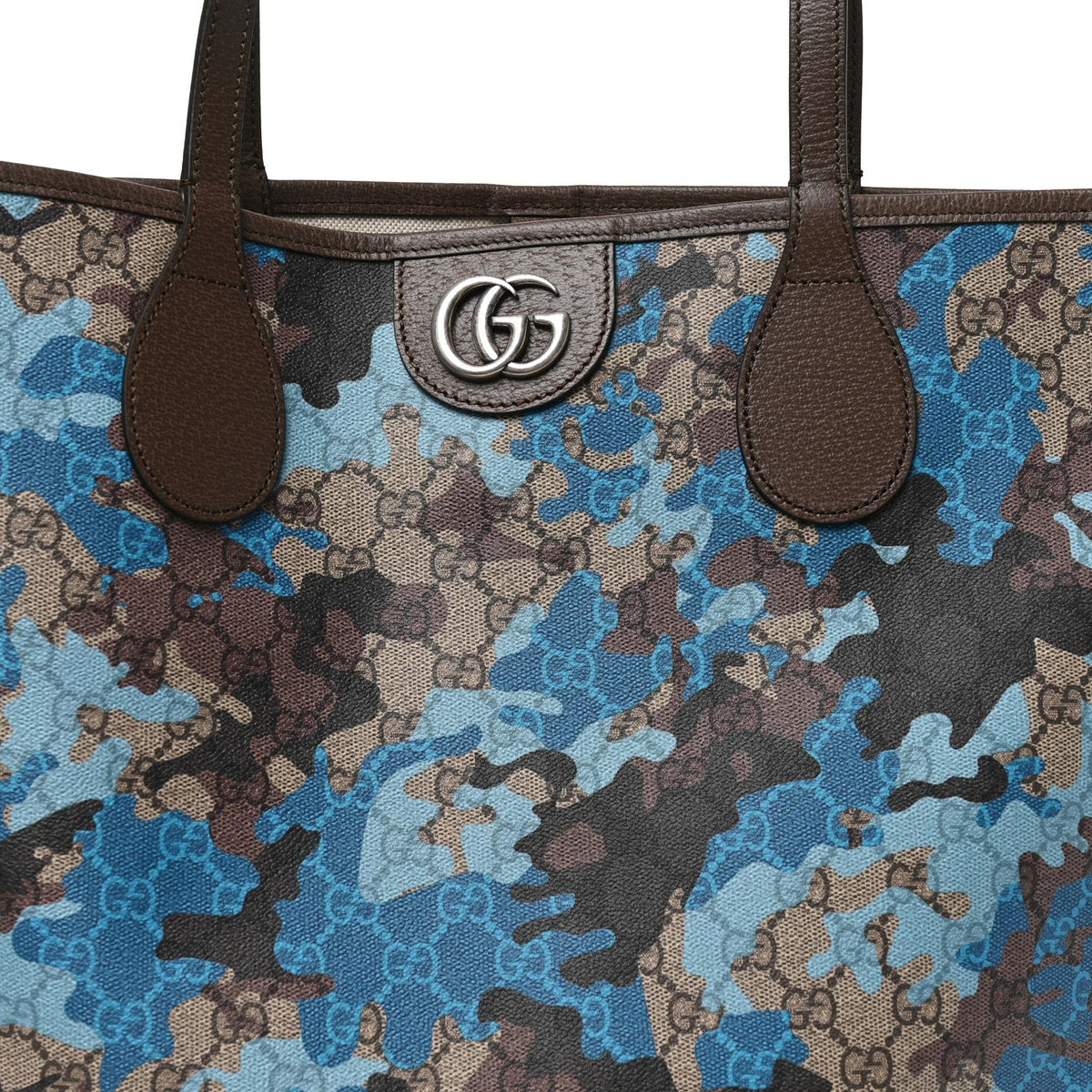Supreme Monogram Camouflage Print Medium Tote  Beige Ebony New Acero Blue