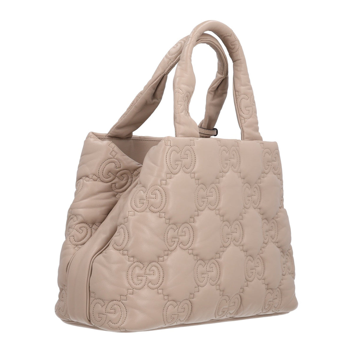 Calfskin GG Matelasse Large Tote  Beige
