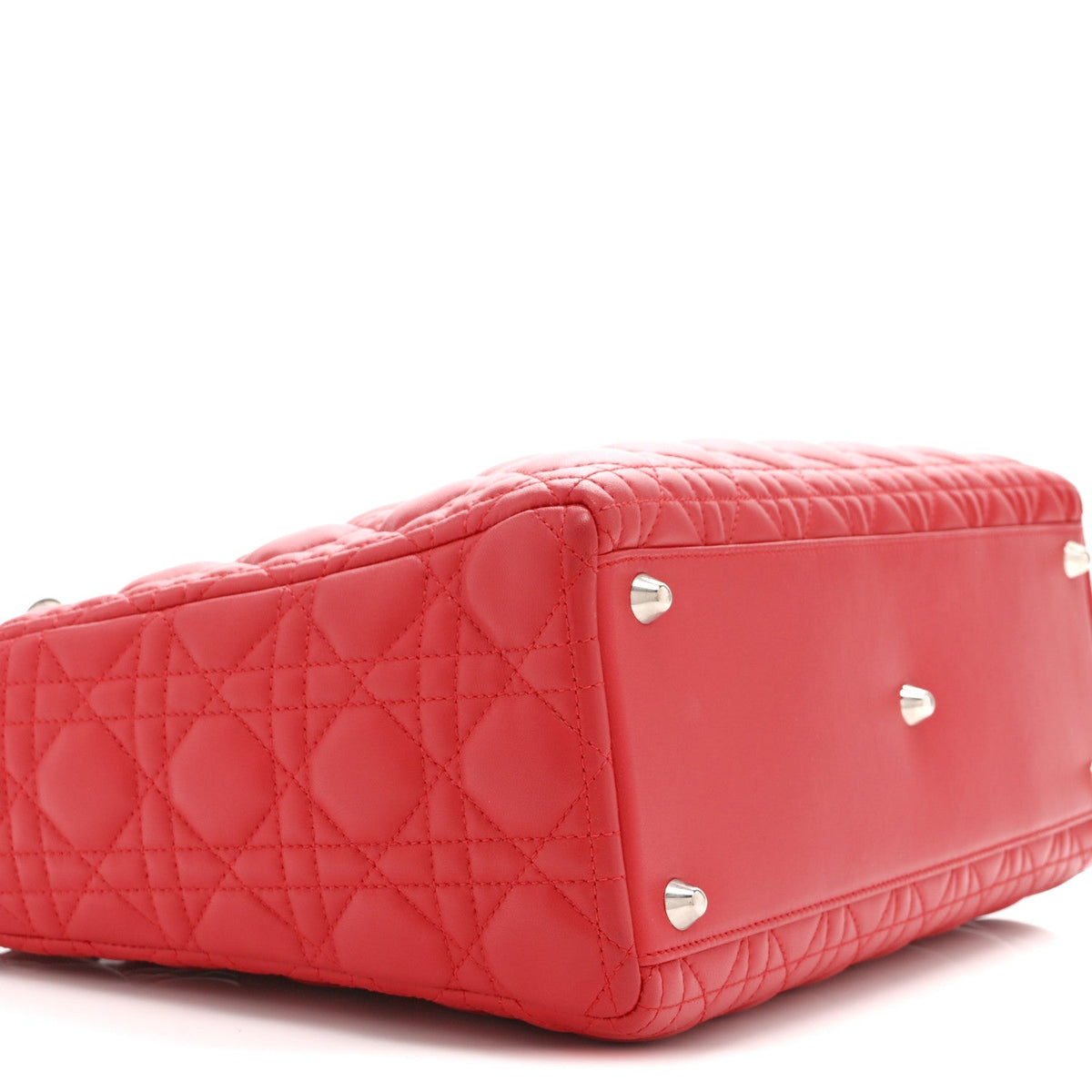 Lambskin Cannage Large Lady Dior Red