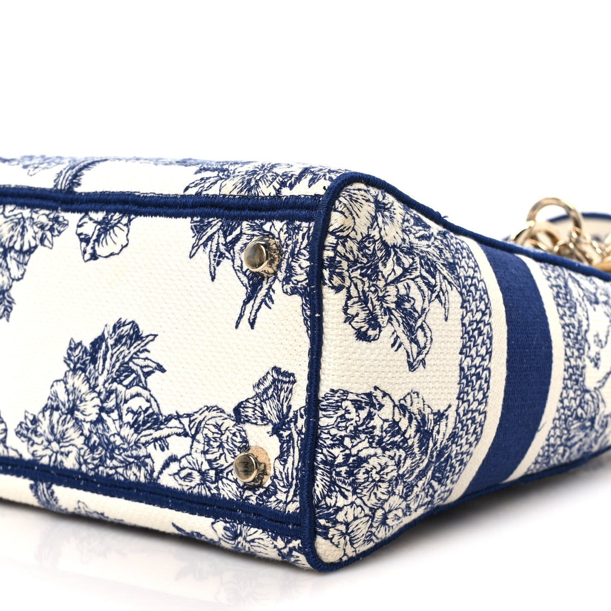 Canvas Reverse Embroidered Rêve d'Infini Medium Lady D-Lite Blue Multicolor