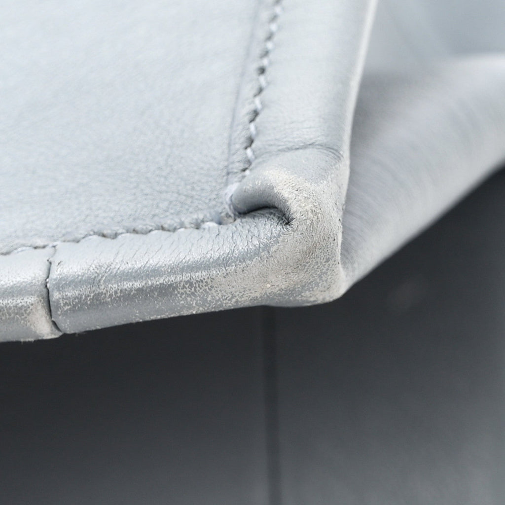 Calfskin Embossed Medium Book Tote Blue